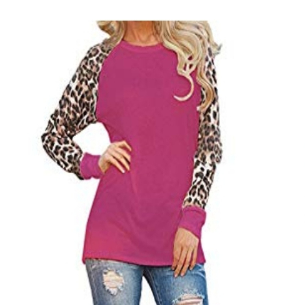 Pink and Lepord Blouse